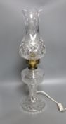 A Waterford cut crystal table lamp, 55.5 cm