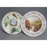 A Royal Doulton cabinet plate, painted with 'The Still Pond, Bettys y Coed', signed, 26cm and a