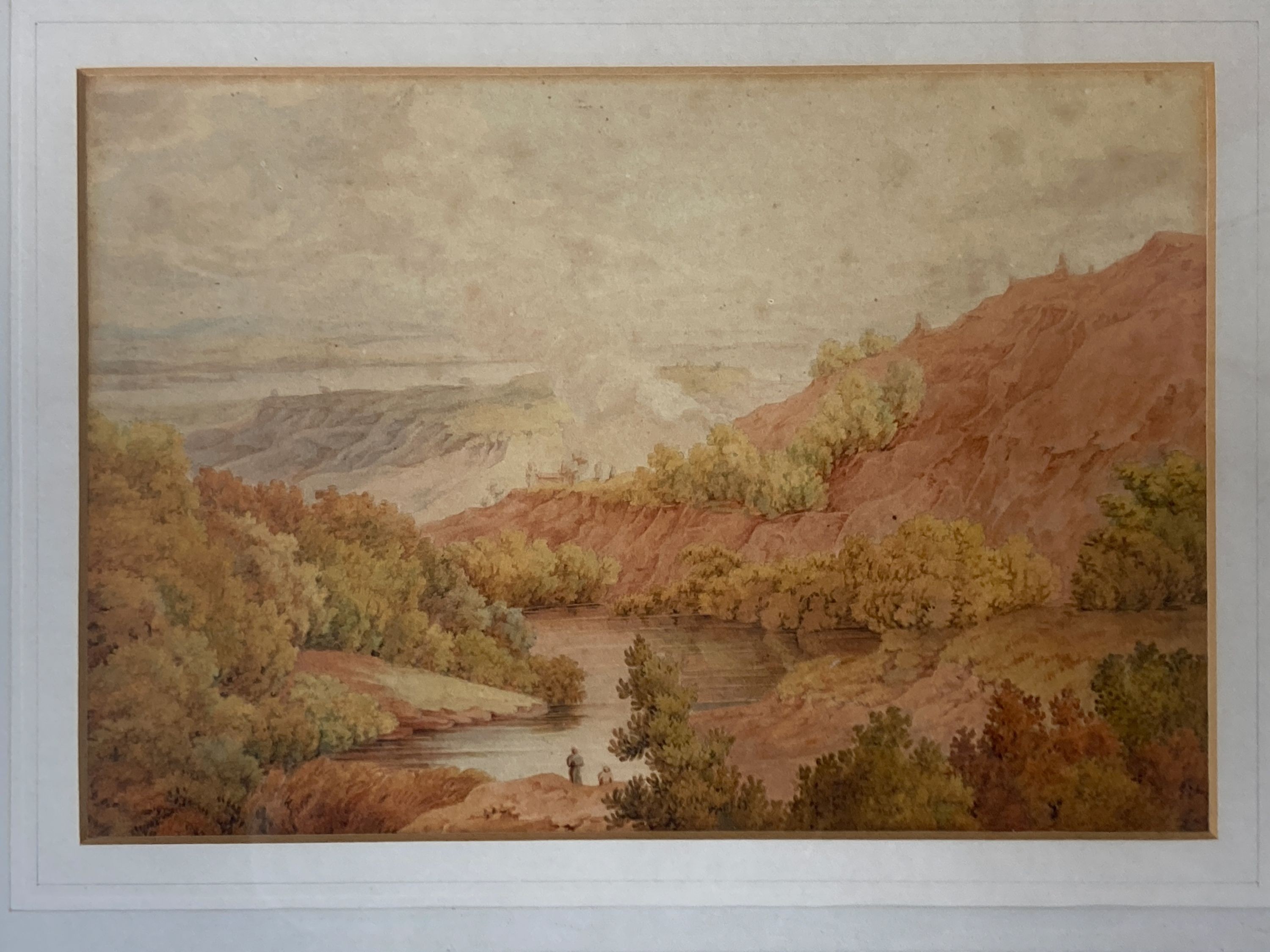 Attributed to James Bourne (1773-1854) pair of watercolours, Hampton Cliffs near Bath and on the - Image 3 of 4