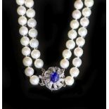 78cm, gross weight 139 grams, pearl diameter approx. 8mm-8.3mm.Provenance - Mrs W G Pullen