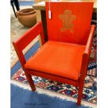 A Prince of Wales Investiture chair, width 54cm, depth 50cm, height 79cm