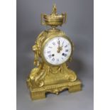 A late 19th century French ormolu mantel clock, Marti et Cie., 40cm