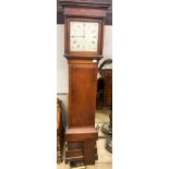 A George III oak longcase clock, marked Parker, Lindfield, H.200cm (a.f.)