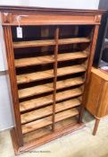 An early 20th century oak sixteen division office cabinet, W.92cm D.36cm H.150cm