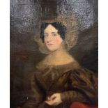 19th century English School, oil on canvas, portrait of a woman, 76 x 62cm.