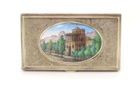 An early 20th century Persian rectangular silver boxhaving foliate decoration to the top and sides