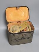 A pair of Victorian 'Elder Brother of Trinity House' bullion work epaulettes in toleware box