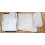 A collection of coarse French provincial linen sheets