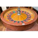 A large A.B.P. London casino roulette wheel, 78cm diameter, with fitted box