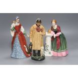 Three Royal Doulton figures: The Shepherd HN1975, Ann Boleyn HN3232 and Florence Nightingale HN3144