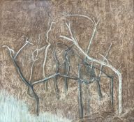 Margaret Benecke (1876-1962), pastel, 'Tree Forms', initialled, 49 x 54cm.