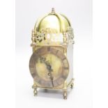 A Reproduction brass lantern clock27.5cm