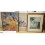 Three Sir William Russell Flint prints; Sir Winston Churchill (1874-1965) - a limited edition