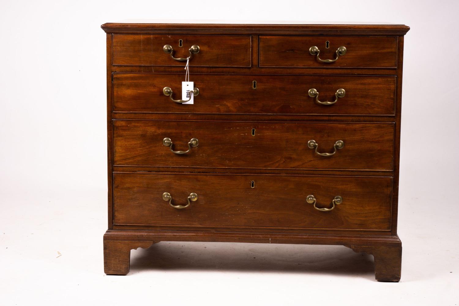 A George III style mahogany chest, width 94cm, depth 47cm, height 81cm - Image 6 of 6