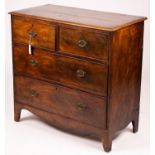 A small George III mahogany chest, width 94cm, depth 48cm, height 89cm