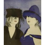 David Remfry (1942-), etching from the ‘Hat Box suite’, ‘Clancy & Caroline’, signed, 19/50,