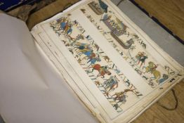 The Tapestry of Bayeaux, a portfolio of coloured lithographs after C. Stothard circa 1822, one plate