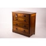 A pair of Victorian walnut chests, width 102cm, depth 49cm, height 99cm