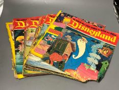 Disneyland comic magazines, numbers 35, 38,41,42, 46,49-53inc., 57,58,60,66,70,85,88,156,232 and 233