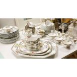 A Copeland “Old Bow” pattern part dinner and tea service