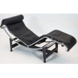 Le Corbusier (1887-1965) a chaise longue model LC4 by Cassini circa 1964. L 160 W 55 H 70 cms