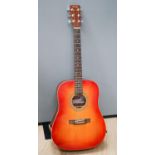 A Stagg Western series Cherry sunburst SUN 20 7CS seriel no:06047196