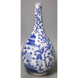 A Chinese blue and white bottle vase,30cm