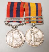 Two Victorian medals, IGSM with Burma clasp and QSA with South Africa and Cape Colony clasps