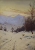 Donald A Paton (1886-1949), watercolour, ‘In the Grip of Winter, amongst the Fells, ..Lomond’,