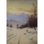 Donald A Paton (1886-1949), watercolour, ‘In the Grip of Winter, amongst the Fells, ..Lomond’,