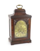 John Draper of Witham. A George III mahogany bracket timepiece,with plain architectural case, carved