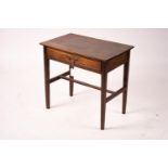 A George III rectangular mahogany side table, width 71cm, depth 45cm, height 67cm