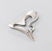 A Georg Jensen sterling amoeba brooch, no. 324, 40mm.