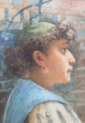 William Langley (1852-1922)An Italian peasant girlWatercolourSigned31 x 22cm.