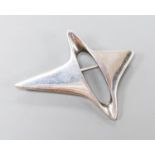A Georg Jensen sterling abstract brooch, no. 339, 57mm.