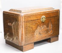 A Cantonese small camphor lined chest45cm