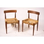 A set of six Danish teak dining chairs, probably Olsen for Morgan Kohl (all seats a.f.)