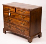 A George III style mahogany chest, width 94cm, depth 47cm, height 81cm