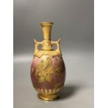 A Royal Worcester pink blush ground vase, c.1900,18cm