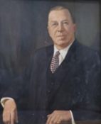 Howard Barron (1900-1991), oil on canvas, Portrait of a gentleman, signed, 74 x 62cm.
