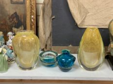 2 Murano glass vases and 2 others