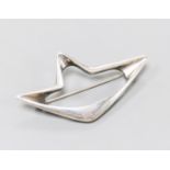 A Georg Jensen sterling abstract brooch, no. 376, 70mm.