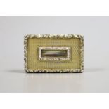 A George IV silver gilt rectangular vinaigrette, Taylor & Perry, Birmingham, 1832?, 42mm.