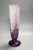 A La Verre Francais cameo glass vase,37cm