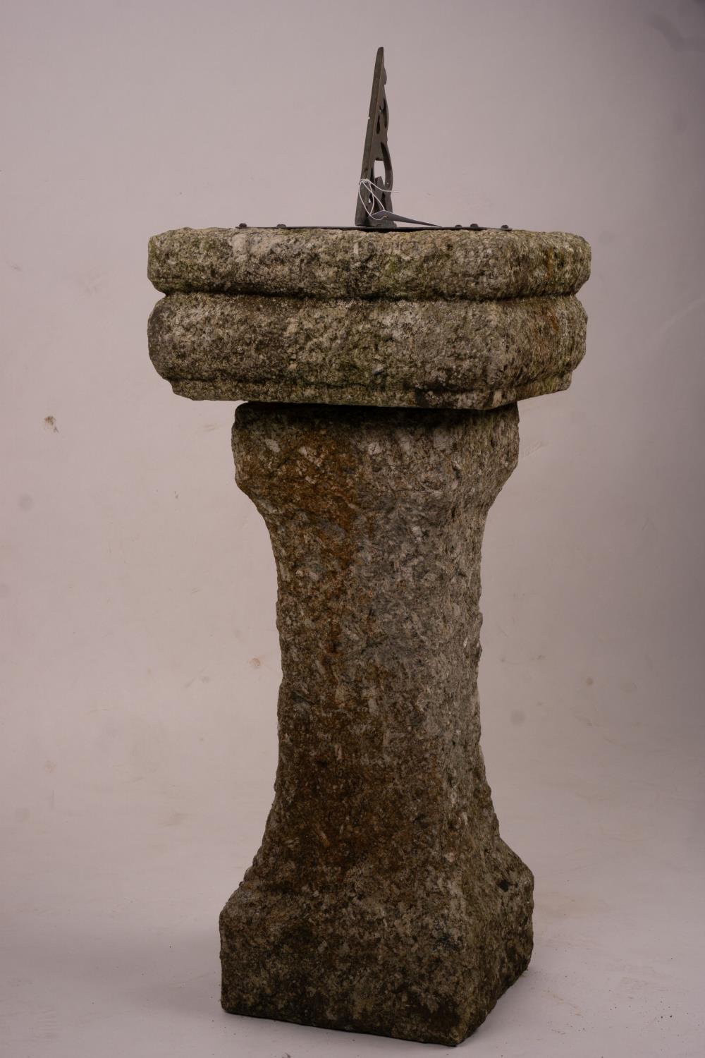 An octagonal sundial on reconstituted stone plinth, height 92cm - Image 5 of 7