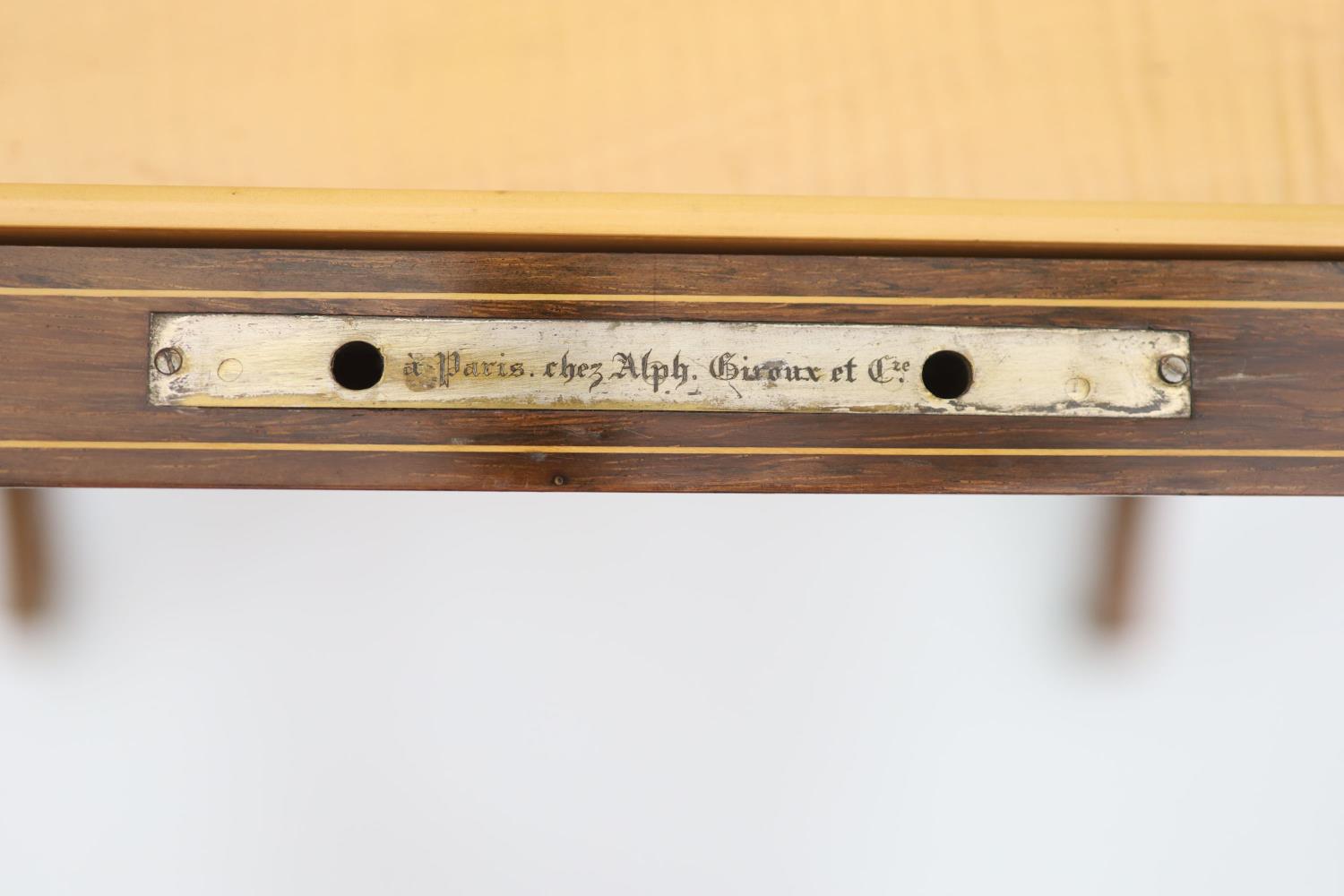 A 19th century French rosewood and sycamore lined lady's dressing table, c.1830, by Alphonse Giroux, - Image 4 of 6