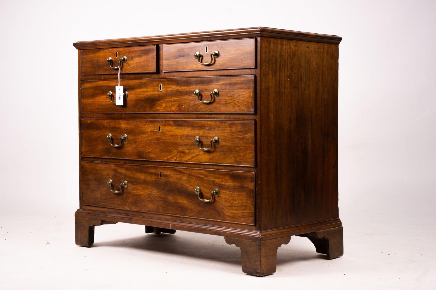 A George III style mahogany chest, width 94cm, depth 47cm, height 81cm - Image 2 of 6