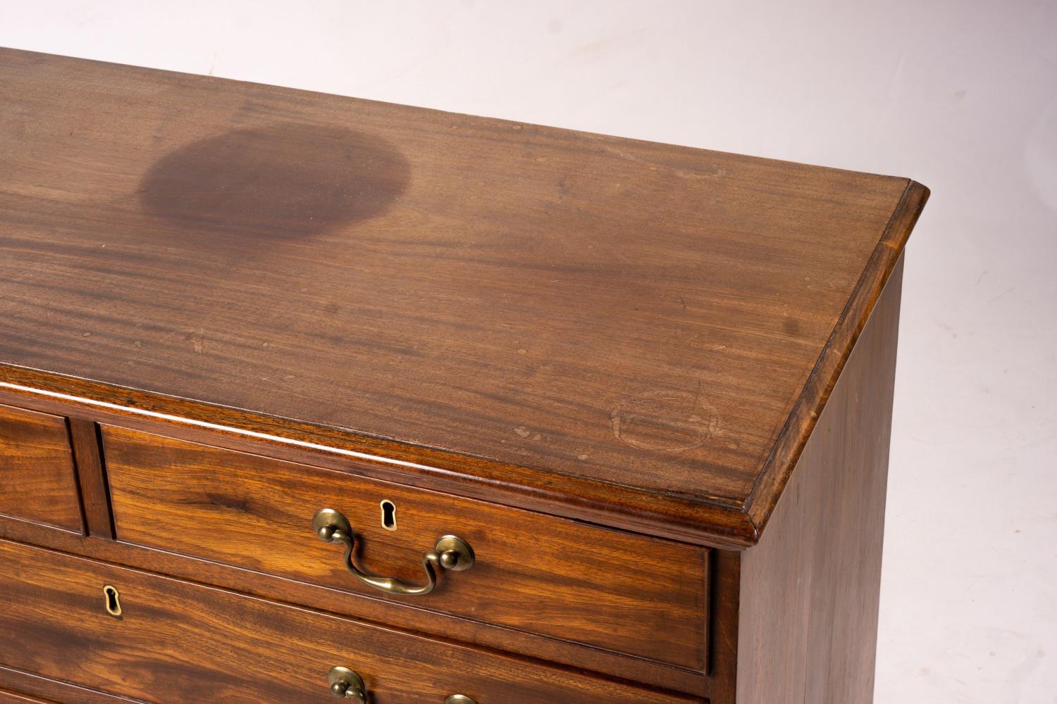 A George III style mahogany chest, width 94cm, depth 47cm, height 81cm - Image 4 of 6