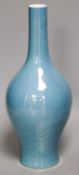 A Chinese robin’s egg glazed bottle vase, scuffing to glaze,30cm