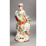 A Derby figure of Minerva, c. 1775, some restorationProvenance - Dennis G. Rice collection27cm